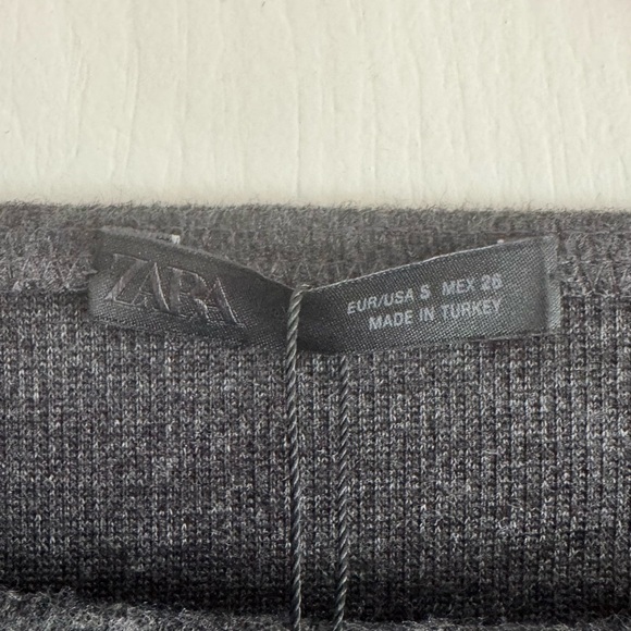 Zara Gray Long Sleeve Dress with Studded Hem - Picture 4 of 7